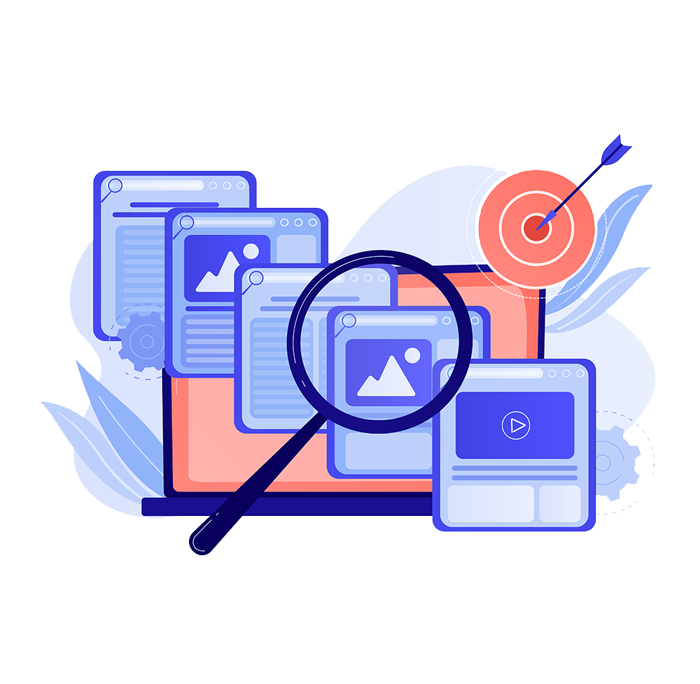 Illustration of search engine optimisation and website ranking
